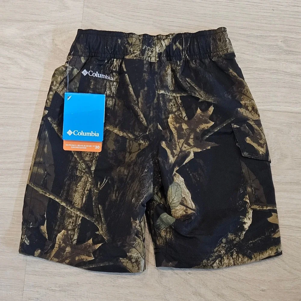 Columbia Blue Sky Boardshorts Kids XXS NEW Camo Omni-Shade Cargo Outdoor Hunting